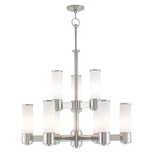 Weston - 9 Light Chandelier in Contemporary Style - 28 Inches wide by 26.5 Inches high