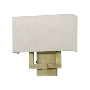 Monroe - 2 Light ADA Wall Sconce-12.5 Inch Tall and 13 Inch Wide - 1391708
