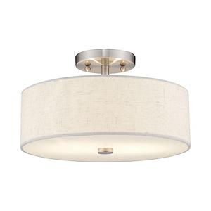 Meridian - 2 Light Semi-Flush Mount in Modern Style - 13 Inches wide by 7.5 Inches high - 522811