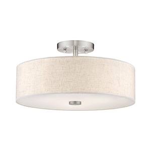 Meridian - 3 Light Semi-Flush Mount in Modern Style - 15 Inches wide by 8.13 Inches high - 522810