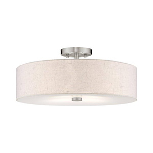 Meridian - 4 Light Semi-Flush Mount in Modern Style - 18 Inches wide by 8.13 Inches high - 522809