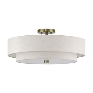 Monroe - 5 Light Extra Large Semi-Flush Mount-9.5 Inch Tall and 22 Inch Wide - 1391713