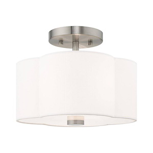 Chelsea - 2 Light Flush Mount in New Traditional Style - 11 Inches wide by 8.5 Inches high