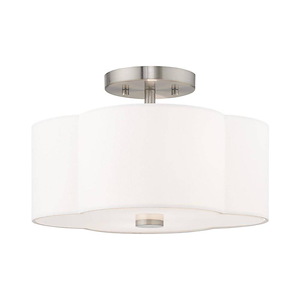 Chelsea - 2 Light Flush Mount in New Traditional Style - 13 Inches wide by 8.5 Inches high