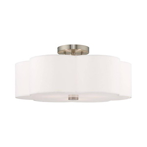 Chelsea - 3 Light Flush Mount in New Traditional Style - 18 Inches wide by 8.5 Inches high