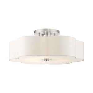 Chelsea - 6 Light Semi-Flush Mount in French Country Style - 28 Inches wide by 11.25 Inches high - 1012040
