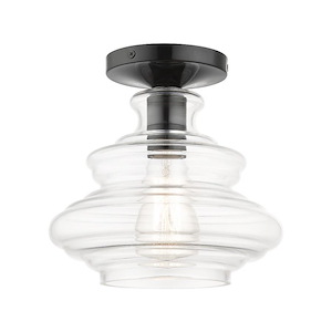 Everett - 1 Light Semi-Flush Mount-8.75 Inches Tall and 9 Inches Wide