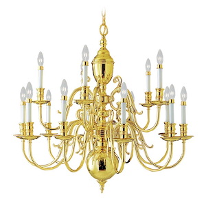 Wakefield - 15 Light Chandelier in Traditional Style - 36 Inches wide by 36 Inches high