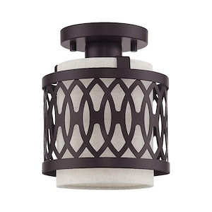 Vistaview - 1 Light Semi-Flush Mount-9 Inches Tall and 7.25 Inches Wide