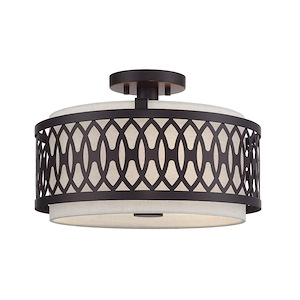 Vistaview - 3 Light Semi-Flush Mount-10 Inches Tall and 15 Inches Wide - 1337573