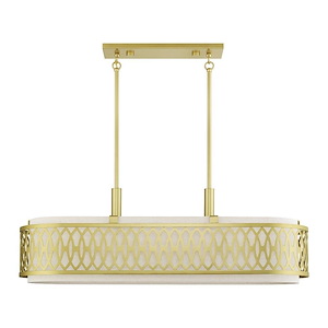 Vistaview - 6 Light Large Linear Chandelier-23.5 Inches Tall and 14 Inches Wide