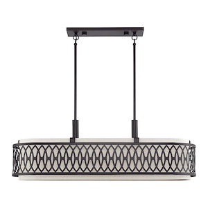 Vistaview - 6 Light Large Linear Chandelier-23.5 Inches Tall and 14 Inches Wide