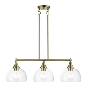 Glendon - 3 Light Linear Chandelier-18.75 Inches Tall and 8.25 Inches Wide