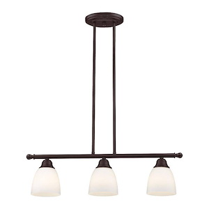 Somerville - 3 Light Linear Chandelier in Traditional Style - 5 Inches wide by 14.25 Inches high