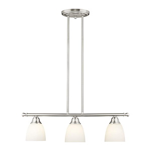 Somerville - 3 Light Linear Chandelier in Traditional Style - 5 Inches wide by 14.25 Inches high
