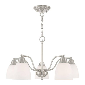 Somerville - 5 Light Convertible Dinette Chandelier in Traditional Style - 24 Inches wide by 13.25 Inches high