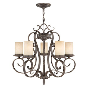 Millburn Manor - 5 Light Chandelier in French Country Style - 26 Inches wide by 25 Inches high - 397082