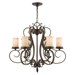Millburn Manor - 6 Light Chandelier in French Country Style - 29.5 Inches wide by 26.5 Inches high