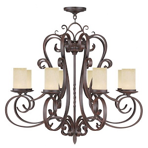 Millburn Manor - 8 Light Chandelier in French Country Style - 35.5 Inches wide by 31.5 Inches high