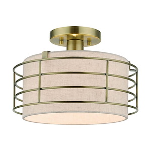 Blanchard - 1 Light Medium Semi-Flush Mount In Industrial Style-8.5 Inches Tall and 12 Inches Wide