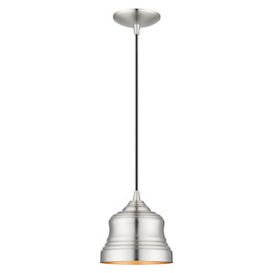 Endicott - 1 Light Mini Bell Pendant In Industrial Style-13 Inches Tall and 7 Inches Wide