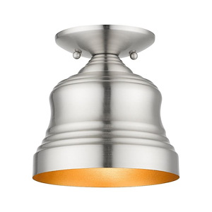 Endicott - 1 Light Petite Bell Semi-Flush Mount In Industrial Style-7 Inches Tall and 7 Inches Wide