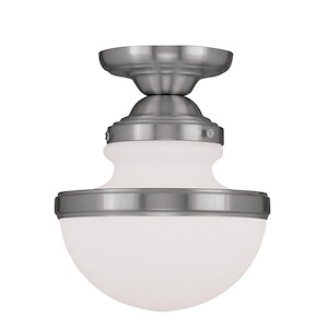 Oldwick - 1 Light Flush Mount in New Traditional Style - 8 Inches wide by 9.5 Inches high - 1029783