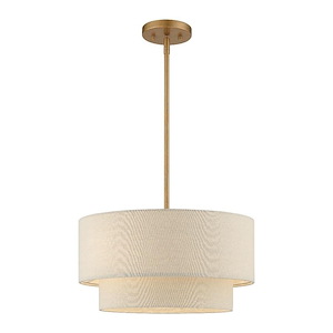 Bellingham - 3 Light Pendant In Mid-Century Modern Style-17 Inches Tall and 17 Inches Wide