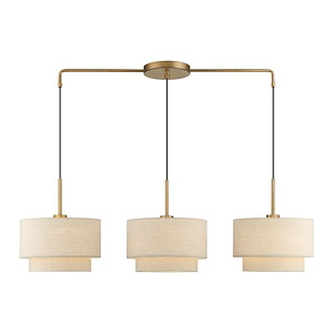 Bellingham - 3 Light Large Linear Chandelier In Mid-Century Modern Style-22.25 Inches Tall and 13 Inches Wide - 1292219