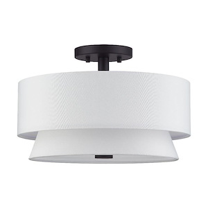 Fontana - 3 Light Semi-Flush Mount-9.5 Inches Tall and 15 Inches Wide - 1337586
