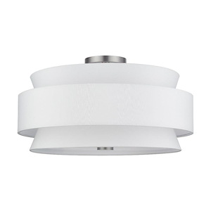 Fontana - 5 Light Semi-Flush Mount-11.5 Inches Tall and 21 Inches Wide