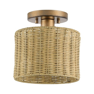 Weavington - 1 Light Small Semi-Flush Mount-8.75 Inch Tall and 8.5 Inch Wide - 1391819