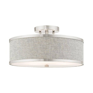 Park Ridge - 3 Light Semi-Flush Mount in Modern Style - 15 Inches wide by 7.5 Inches high