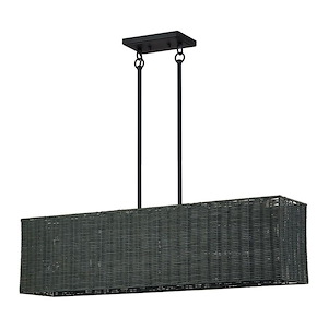 Weavington - 4 Light Large Linear Chandelier-19 Inch Tall and 7.75 Inch Wide - 1391836
