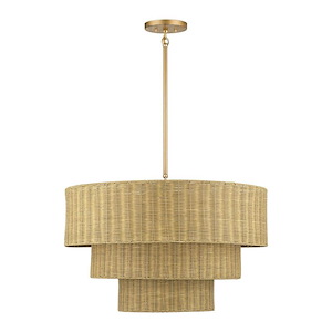 Weavington - 6 Light Large Pendant-27.5 Inch Tall and 28 Inch Wide - 1391839