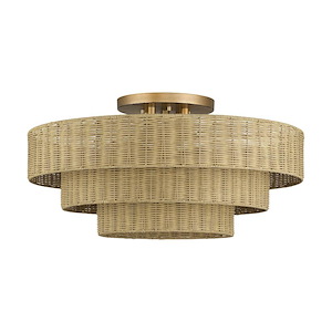 Weavington - 5 Light Extra Large Semi-Flush Mount-13.75 Inch Tall and 28 Inch Wide - 1391840