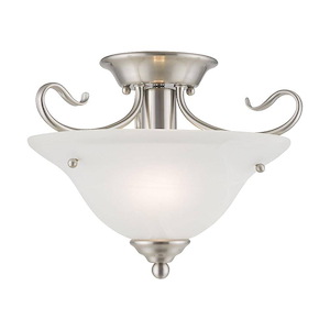 Coronado - 1 Light Semi-Flush Mount in Traditional Style - 13 Inches wide by 9.25 Inches high - 190098