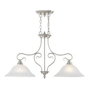 Coronado - 2 Light Island in Traditional Style - 13 Inches wide by 21.25 Inches high