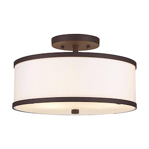 Park Ridge - 2 Light Semi-Flush Mount in New Traditional Style - 13 Inches wide by 8 Inches high - 540083