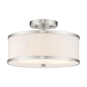 Park Ridge - 2 Light Semi-Flush Mount in New Traditional Style - 13 Inches wide by 8 Inches high - 540083