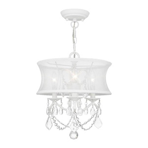 Newcastle - 3 Light Convertible Mini Chandelier in Glam Style - 13 Inches wide by 16.5 Inches high - 1029788