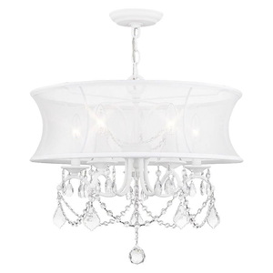 Newcastle - 5 Light Chandelier in Glam Style - 20 Inches wide by 18.5 Inches high