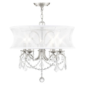 Newcastle - 5 Light Chandelier in Glam Style - 20 Inches wide by 18.5 Inches high