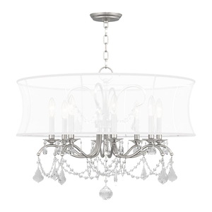 Newcastle - 8 Light Chandelier in Glam Style - 28 Inches wide by 21 Inches high