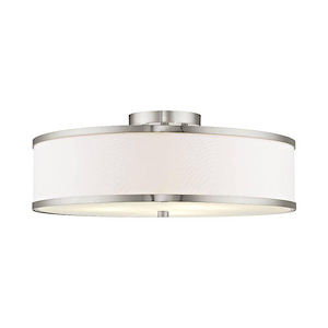 Park Ridge - 3 Light Semi-Flush Mount in New Traditional Style - 18 Inches wide by 8 Inches high - 415375
