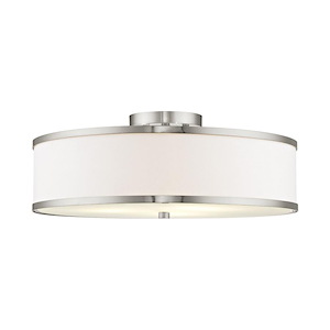 Park Ridge - 3 Light Semi-Flush Mount in New Traditional Style - 18 Inches wide by 8 Inches high - 415375