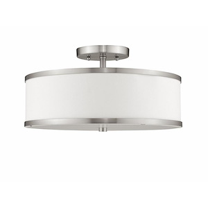 Park Ridge - 3 Light Semi-Flush Mount in New Traditional Style - 15 Inches wide by 8 Inches high - 415369