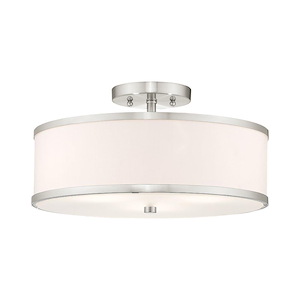 Park Ridge - 3 Light Semi-Flush Mount in New Traditional Style - 15 Inches wide by 8 Inches high - 415369