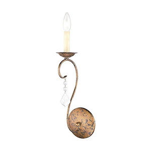 Chesterfield/Pennington - 1 Light Wall Sconce in French Country Style - 4.75 Inches wide by 17 Inches high