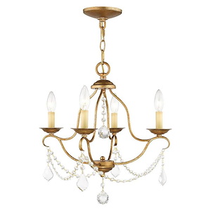 Chesterfield - 4 Light Mini Chandelier in French Country Style - 18 Inches wide by 18 Inches high